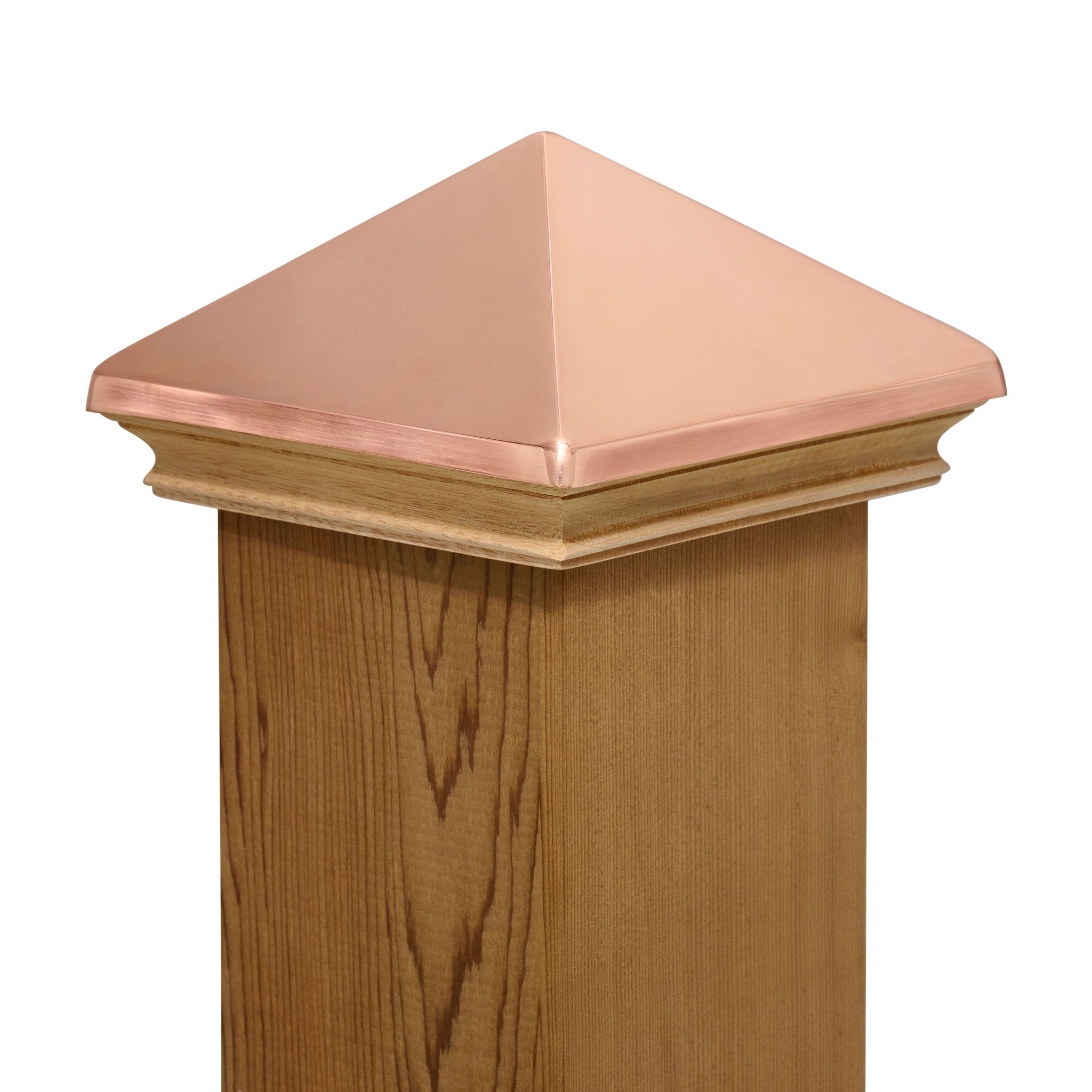 Solid Copper Pyramid - 2.5 inches -Brushed Finish