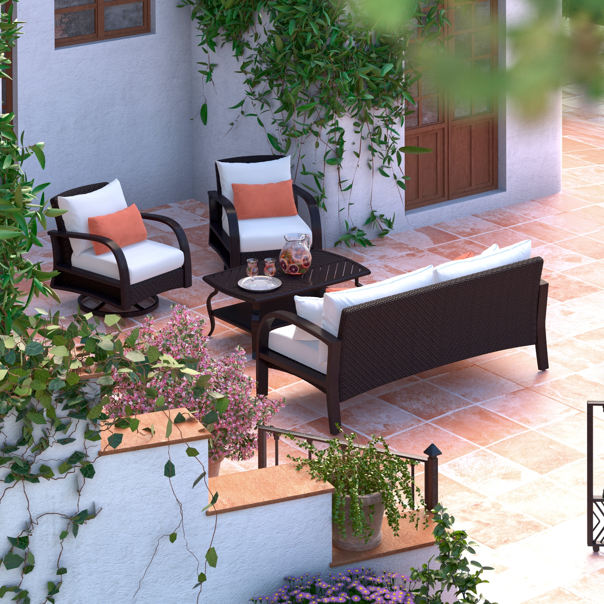 RST Brands OP-PESS4M-BAR-CRL-K Patio-Conversation-Sets - View #4