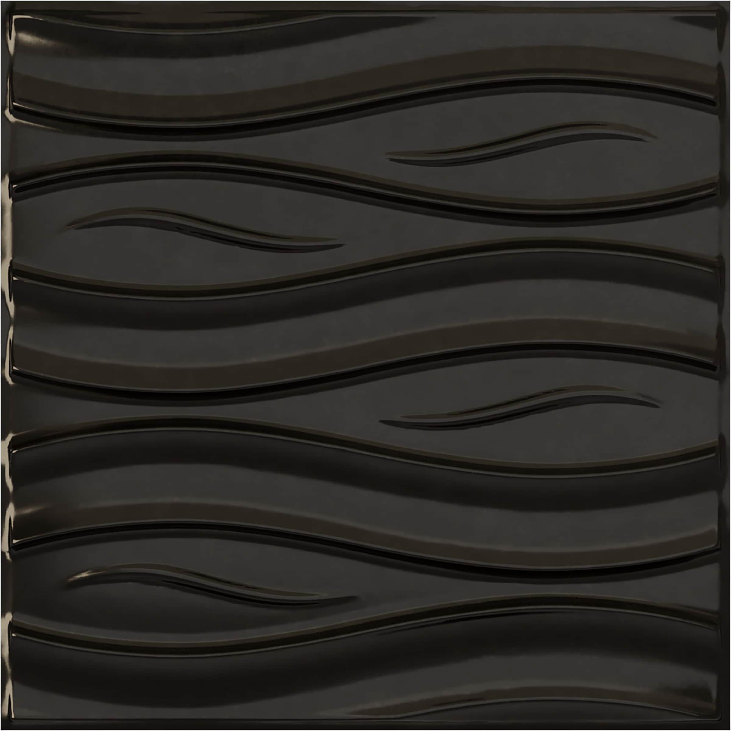 Ekena Millwork WP20X20SSECA 19-5/8-in x 19-5/8-in Embossed Paintable/Stainable Black PVC Wall Panel (