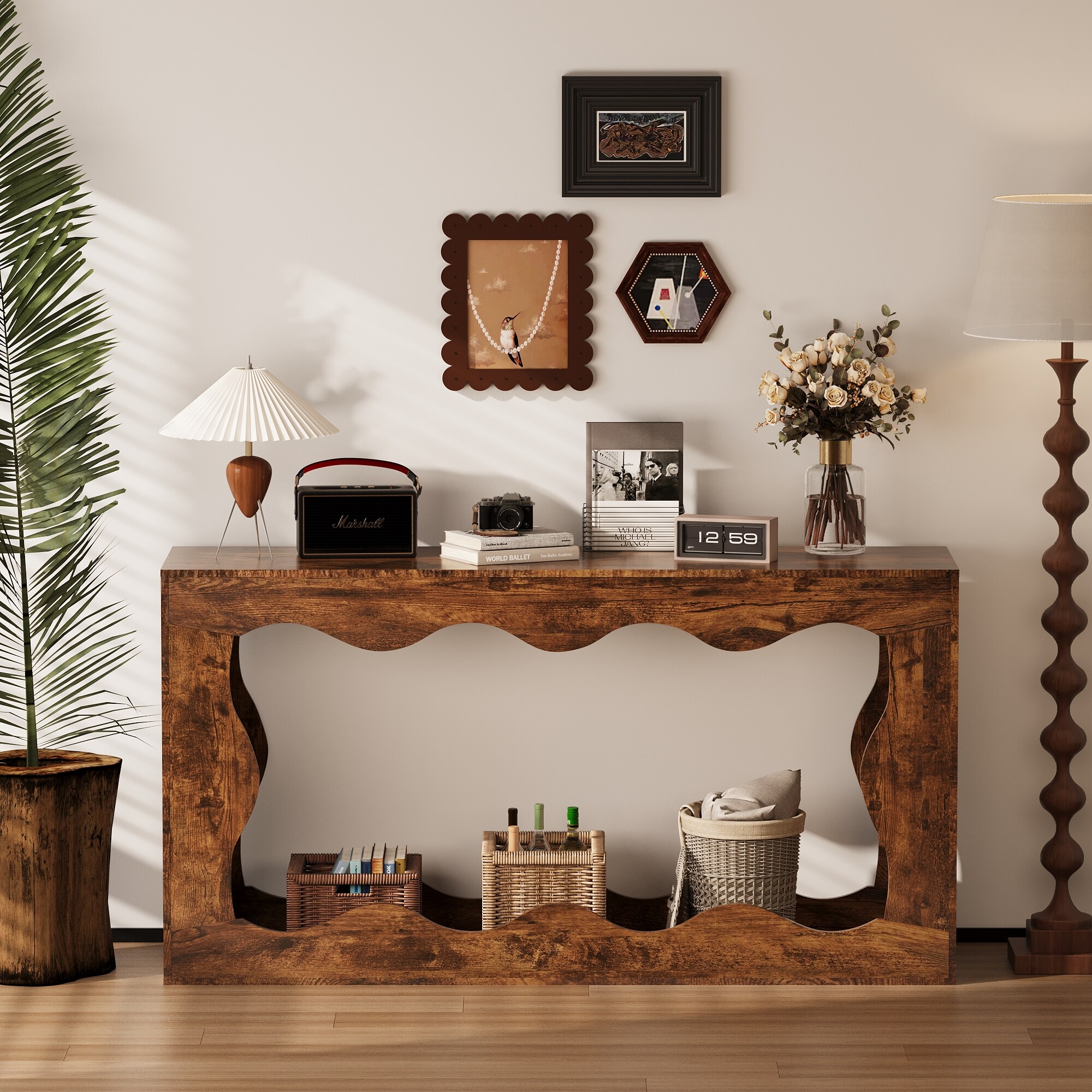 LOVMOR Q-CONSOLETABLE-BROWN Console-Sofa-Tables - View #3