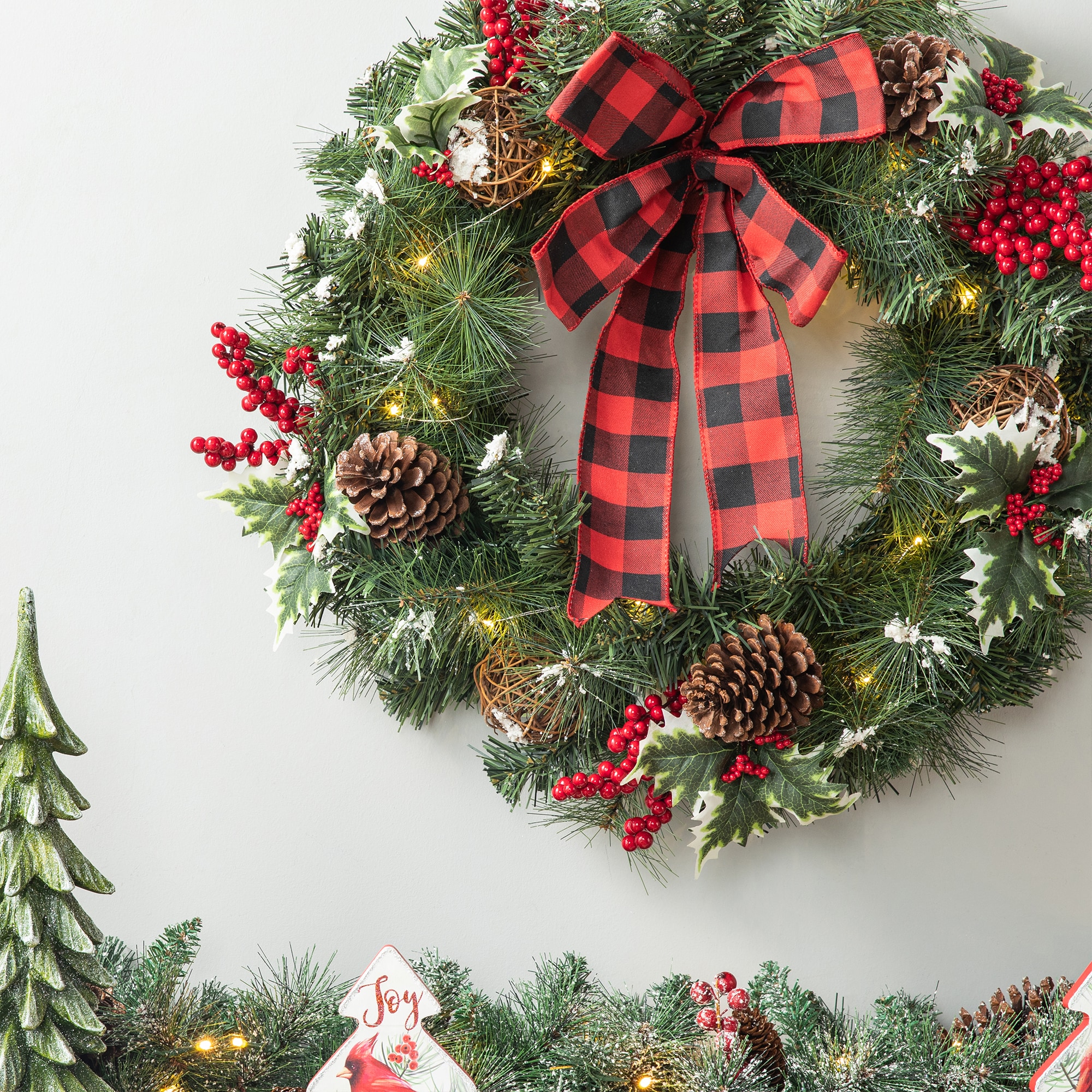 Glitzhome GH2005500038 Artificial-Christmas-Wreaths - View #6
