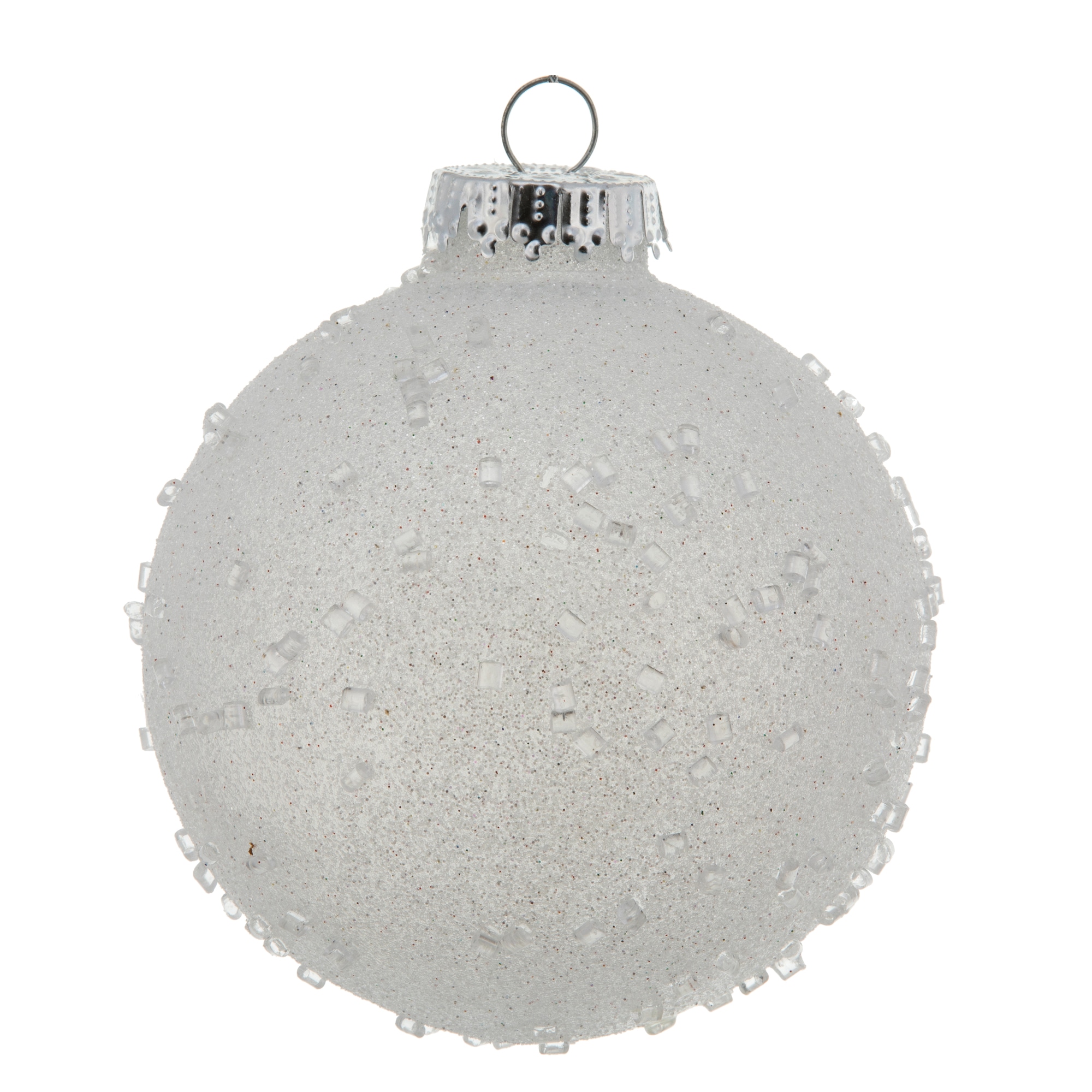 Vickerman N185111 6 -Pack White Ball Standard Indoor Ornament set Shatterproof