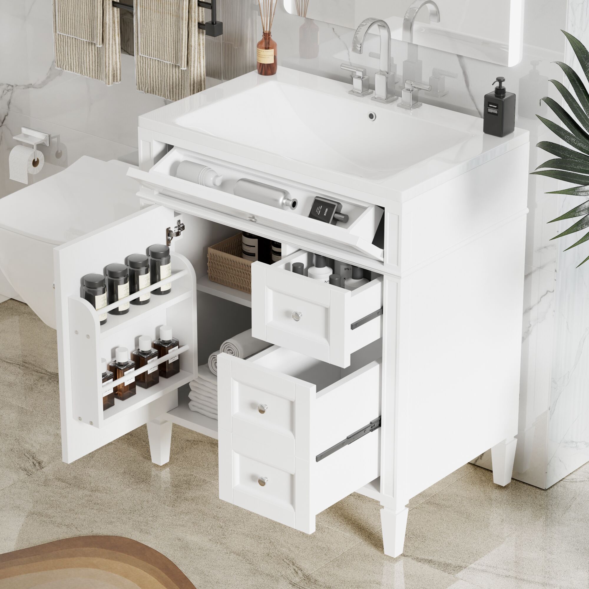 ModernLuxe L3P-SW000122AAK-2 Bath-Vanity-Combo - View #2