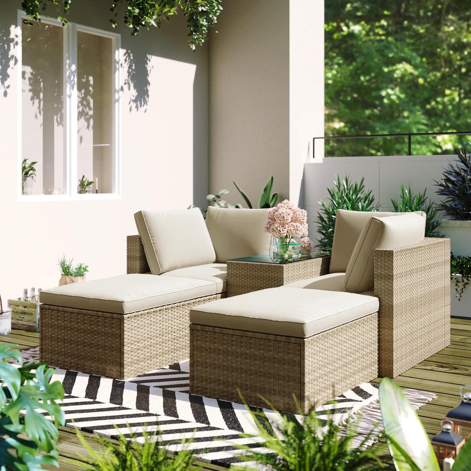 SINOFURN SYA010240GY Patio-Conversation-Sets - View #15
