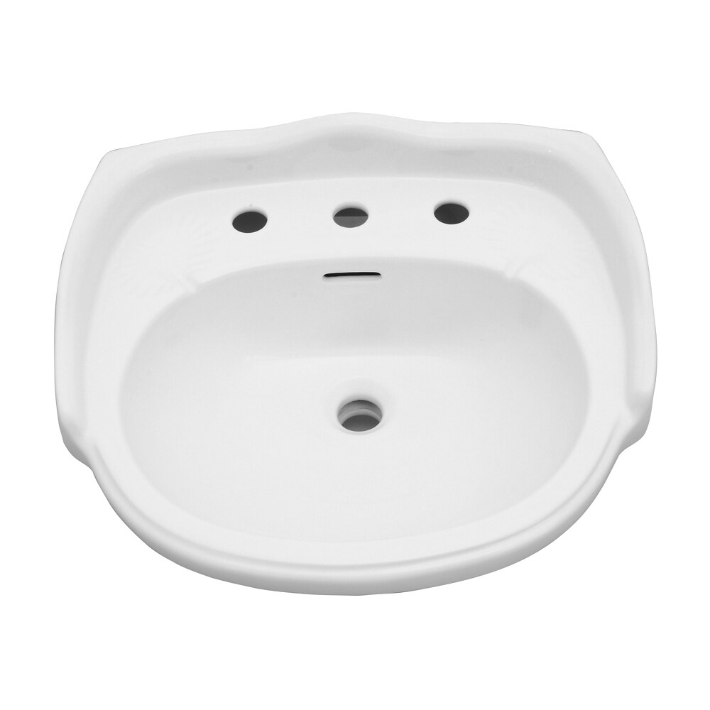 Better Vanity E-P06 White Pedestal Sink