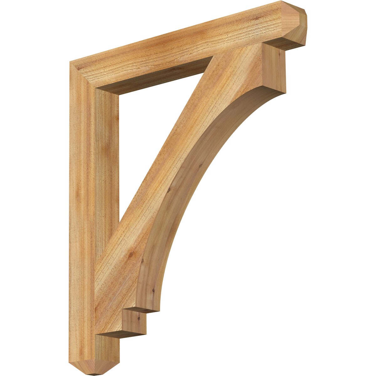 Ekena Millwork BKT04X32X36IMP04RWR Imperial craftsman rough sawn 4-in x 32-in x 36-in Western red cedar Brown Wood Standard bracket
