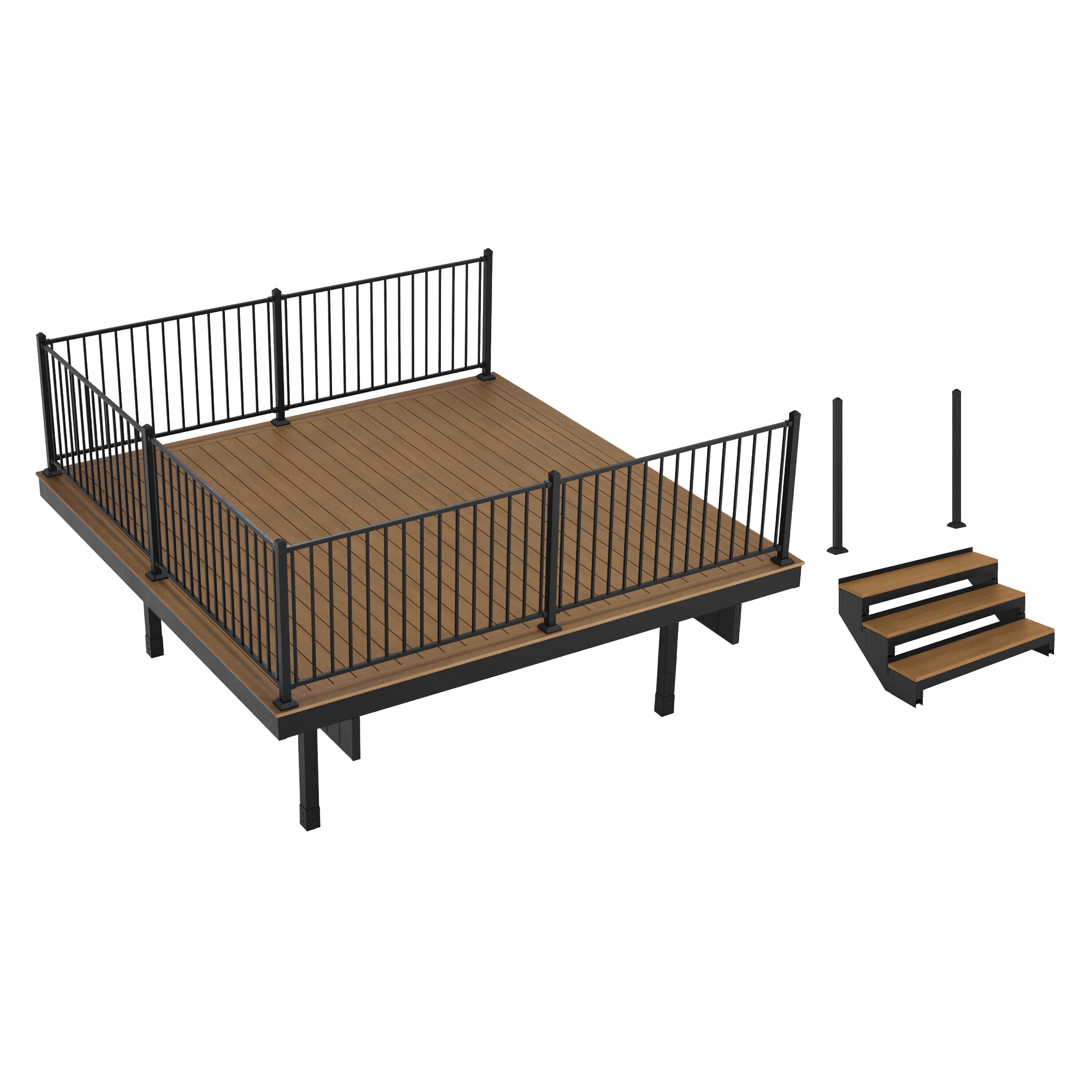 FORTRESS Infinity IS 12 ft. x 12 ft. Composite Deck Kit with Steel Frame