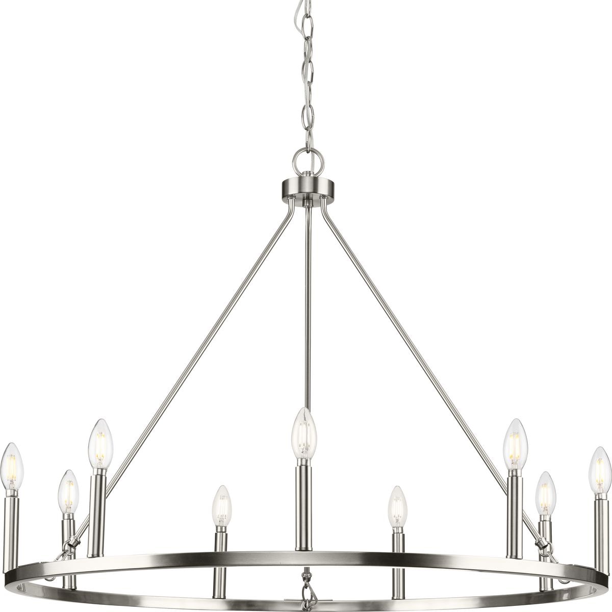 Gilliam 9-Light Brushed Nickel Circular Chandelier