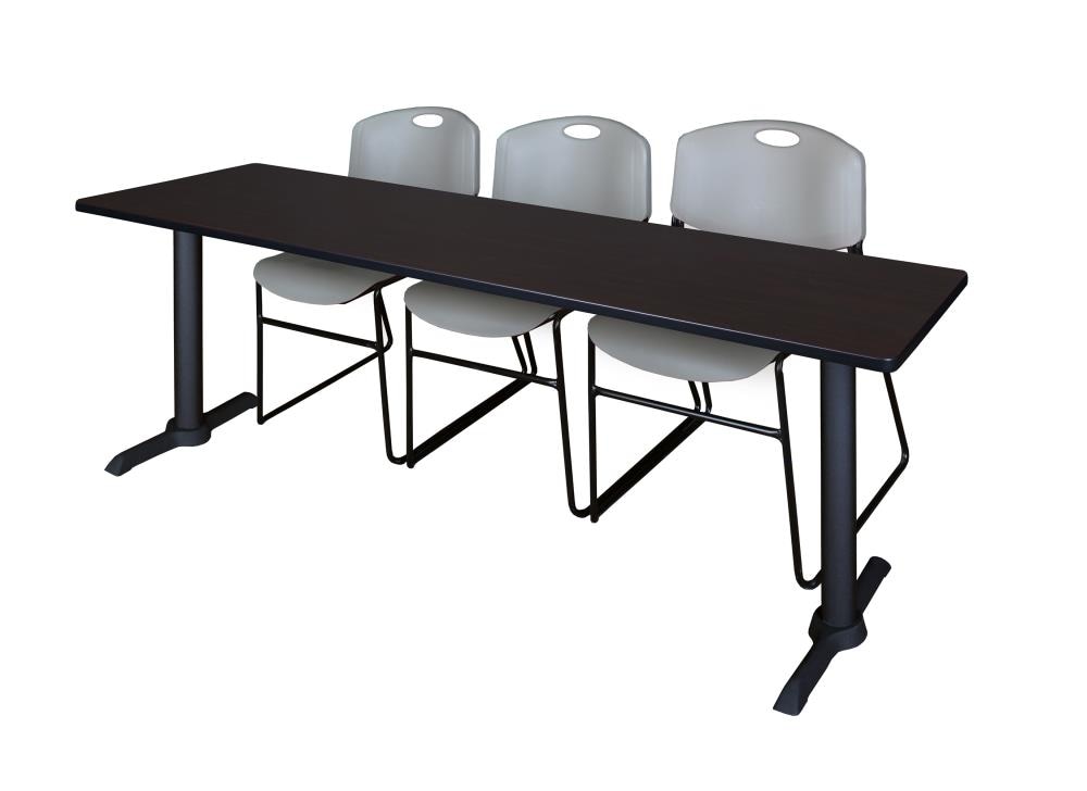 Regency MTRCT8424MW44GY Training Brown 4-Person Training Table (84-in W x 29-in H)