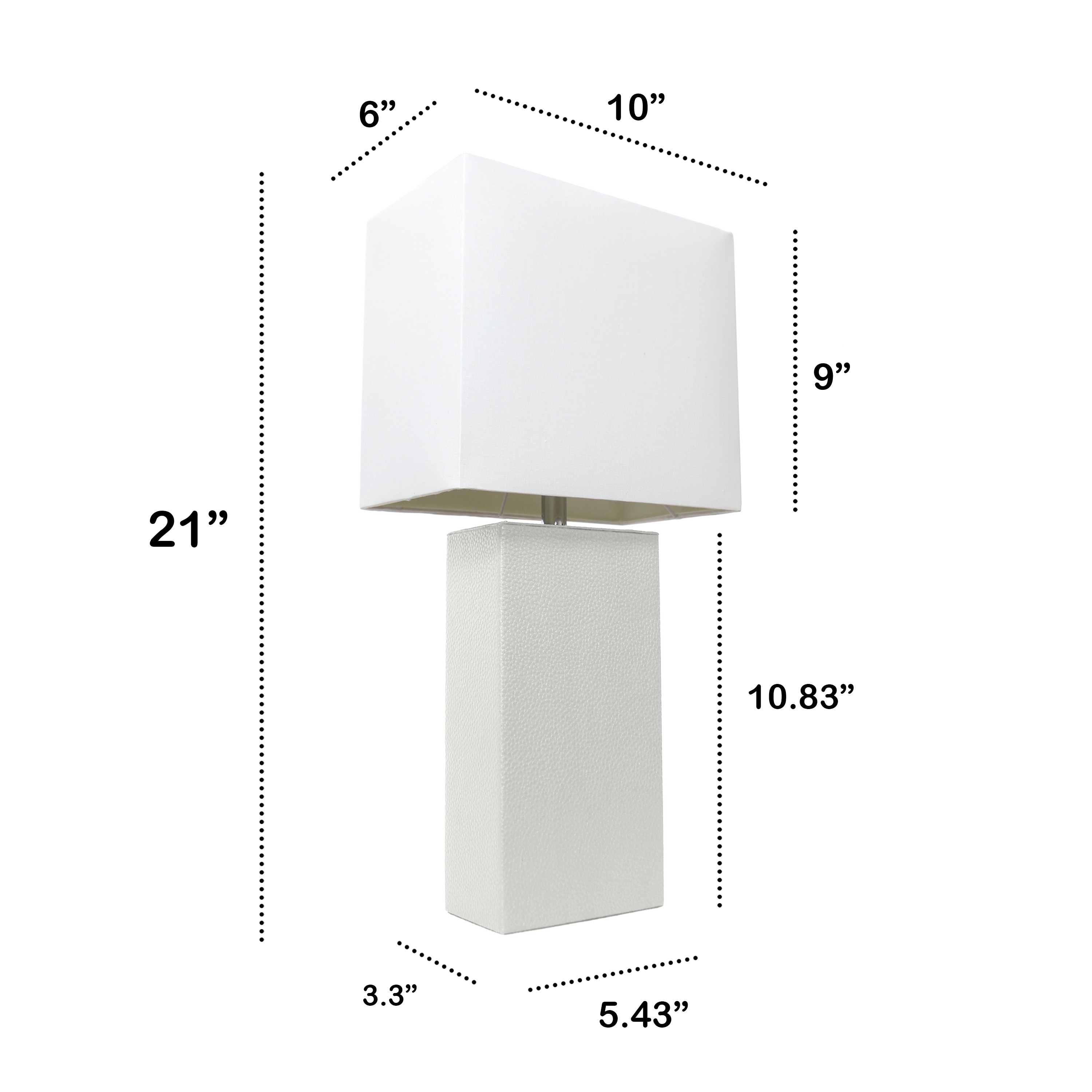 Lalia Home LHT-3008-WH-LB Table-Lamps - View #3