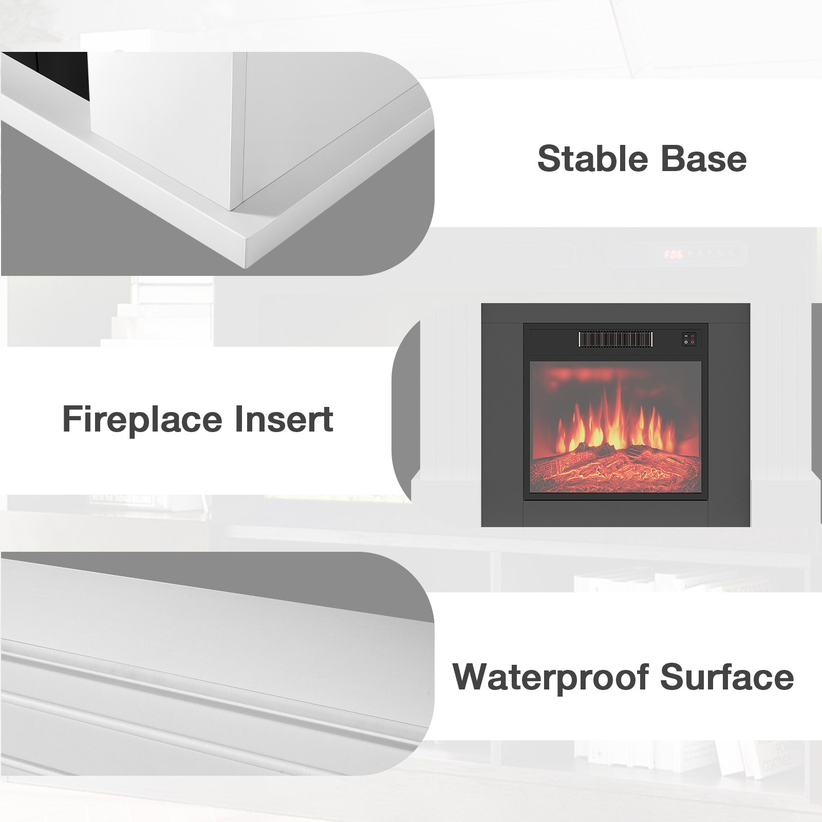 Bapipro TE27A43W Electric-Fireplaces - View #5