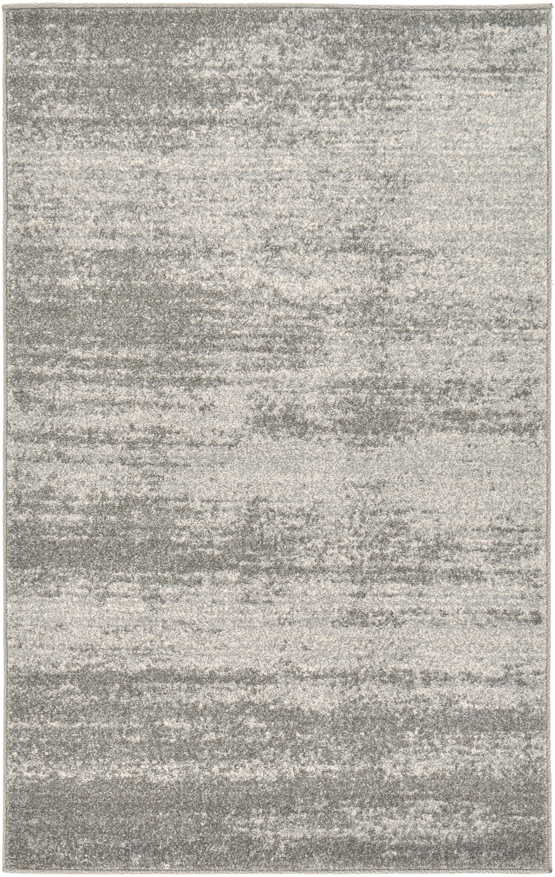 Unique Loom 3123770 Lucille Del Mar 3 x 5 (ft) Loomed Polypropylene Gray/Beige Rectangular Indoor Distressed/Overdyed Area rug
