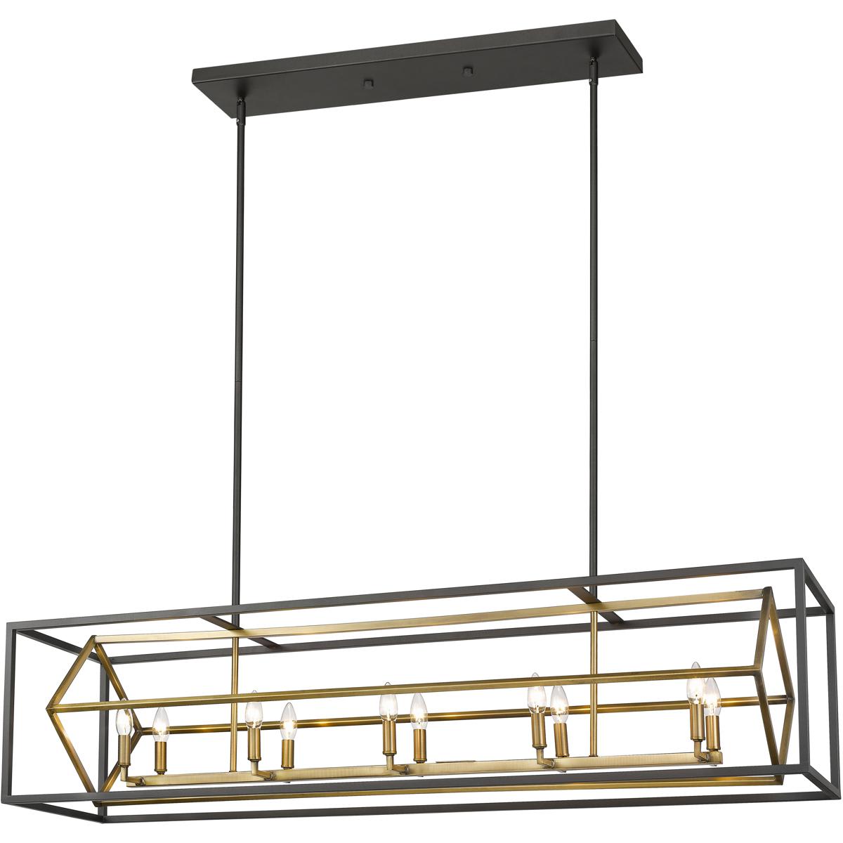 Z-Lite Euclid Olde Brass + Bronze Incandescent Candelabra base (E-12) Pool Table Lighting