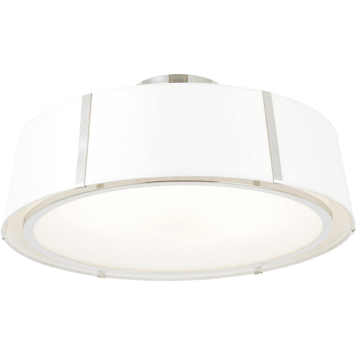 Crystorama 1753745 FUL-907-PN_CEILING Fulton Semi-Flush Mount Polished Nickel