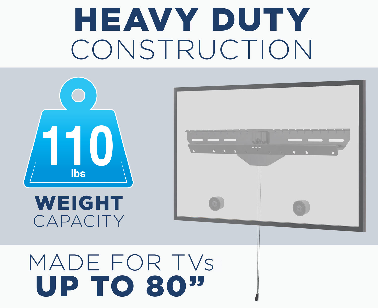 Mount-It! No Stud TV Wall Mount, Low-Profile Tilting Hanger Mount for No Drill Dry Wall Installation