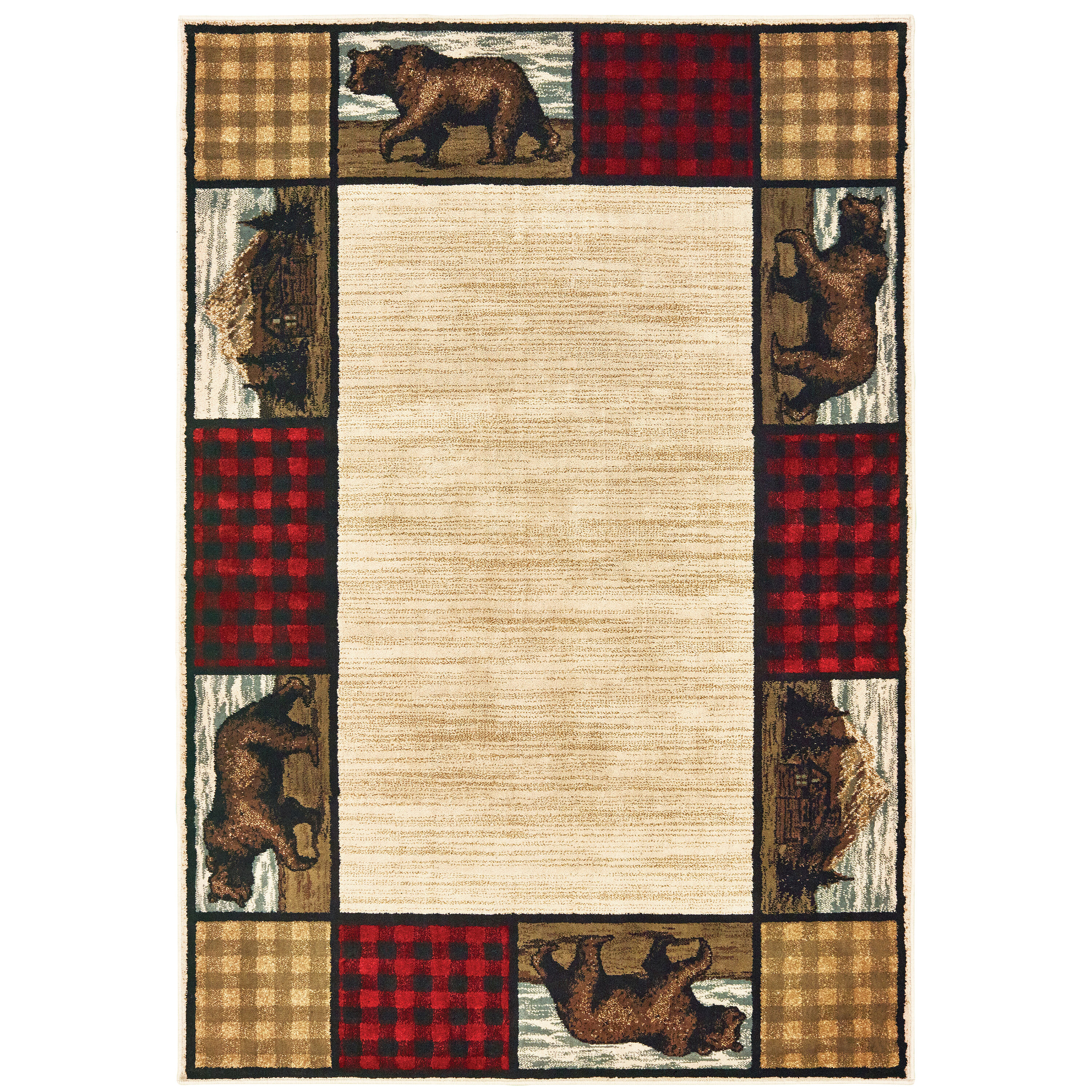 Archer Lane Jaipur 6 x 9 Ivory Indoor Abstract Global Area Rug Polyester in Off-White | 133BOWE2J6L