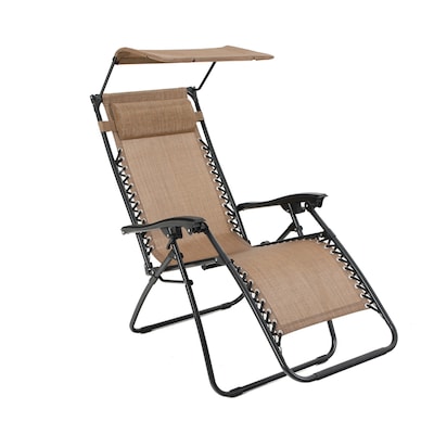 Brown Sling Seat In The Patio Chairs, Zero Gravity Patio Chair Canada