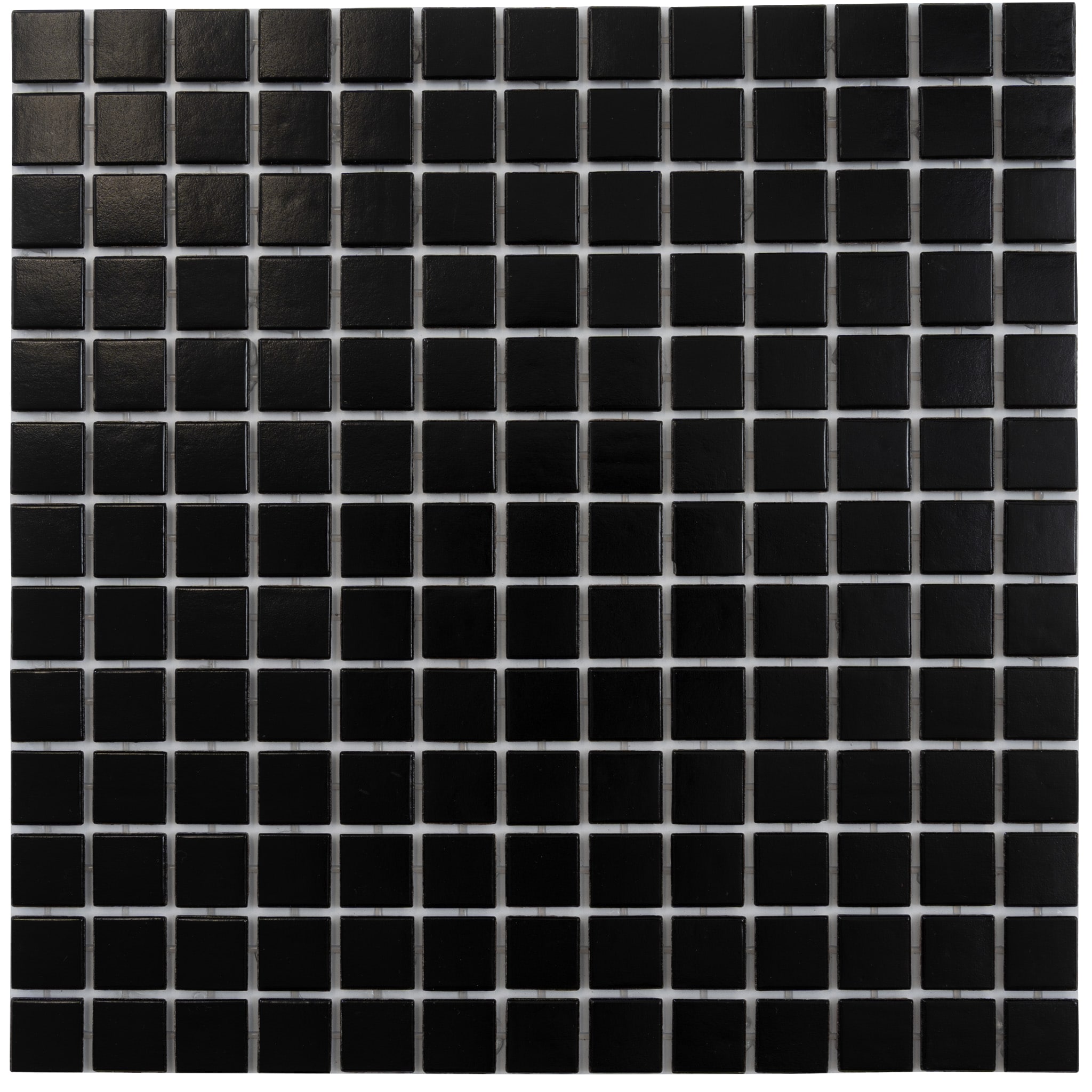 Apollo Tile APLSA88BK901A Dune Black 12-in x 12-in Glossy Glass Mosaic Floor and Wall Tile (20-sq. ft/ Carton)