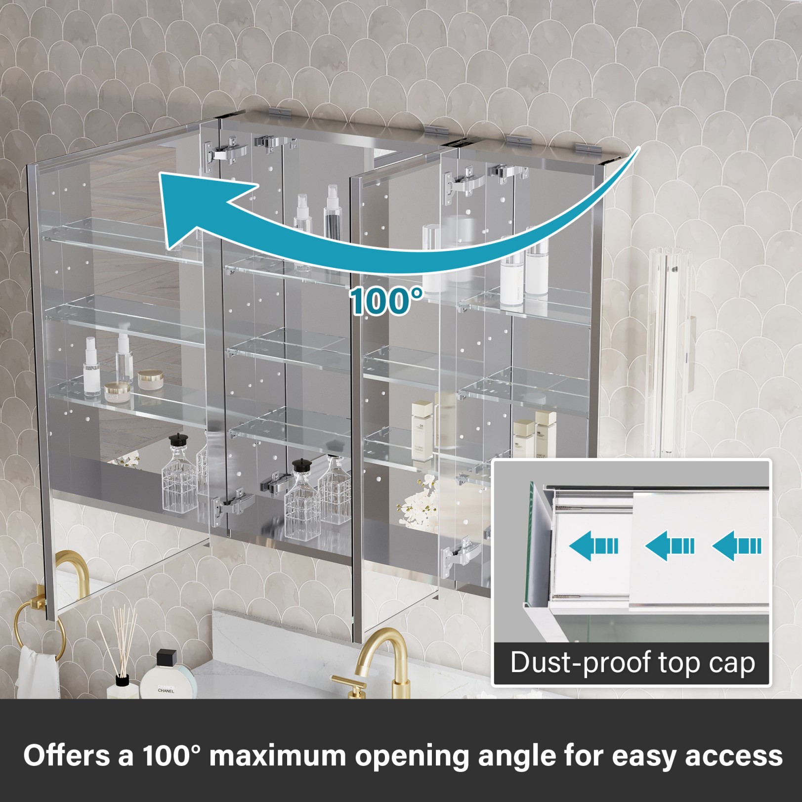 WELLFOR JRA20L12L32 Bathroom-Medicine-Cabinets - View #8