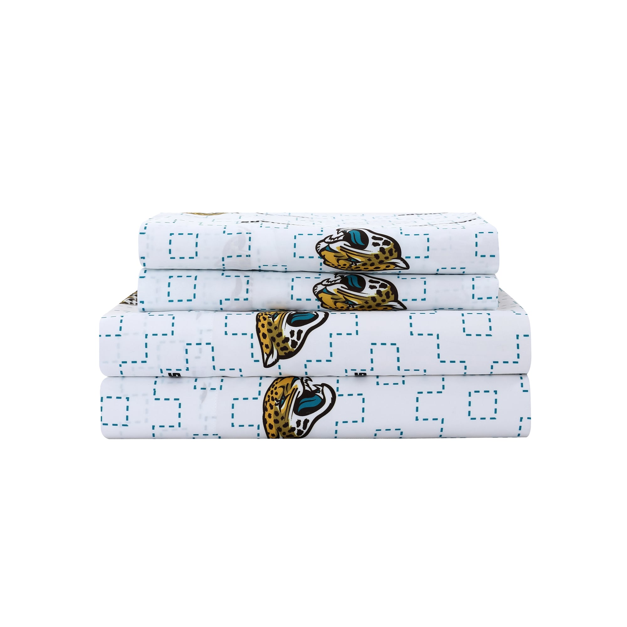 Cathay Sports Jacksonville Jaguars Scatter Full 4-Piece Sheet Set in the  Bed Sheets department at