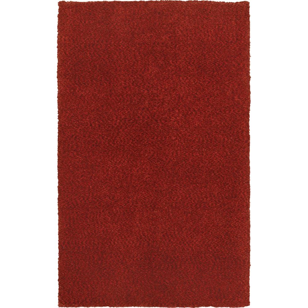 Archer Lane 734HEV064L Hall 3 x 5 (ft) Polyester Red Rectangular Indoor Solid Bohemian/Eclectic Area rug