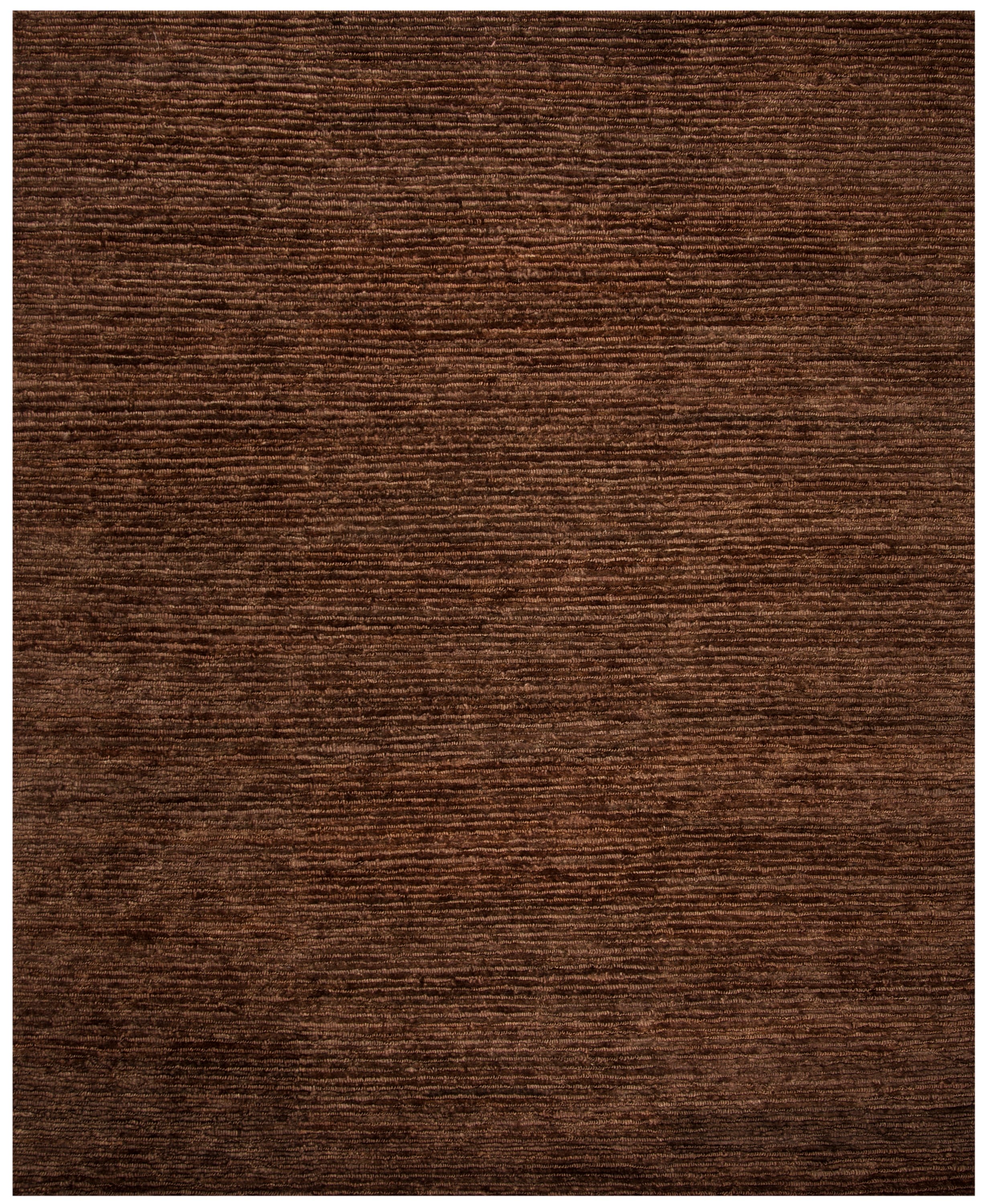 Handmade Brown Wool Reversible 8' x 10' Area Rug