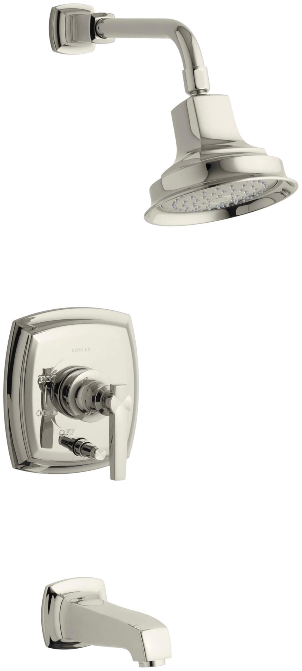 KOHLER T16233-4-SN Margaux Vibrant Polished Brass 1-handle Single function 5.96-Inches Round Bathtub and shower Faucet
