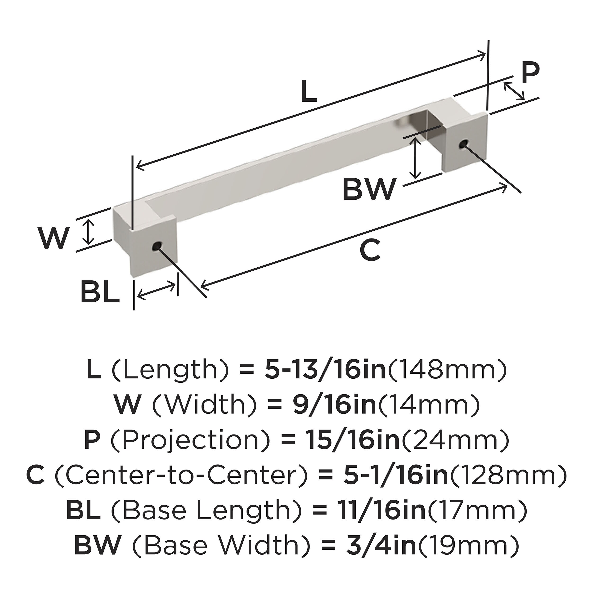 Amerock BP36760PN Cabinet-Pulls - View #3