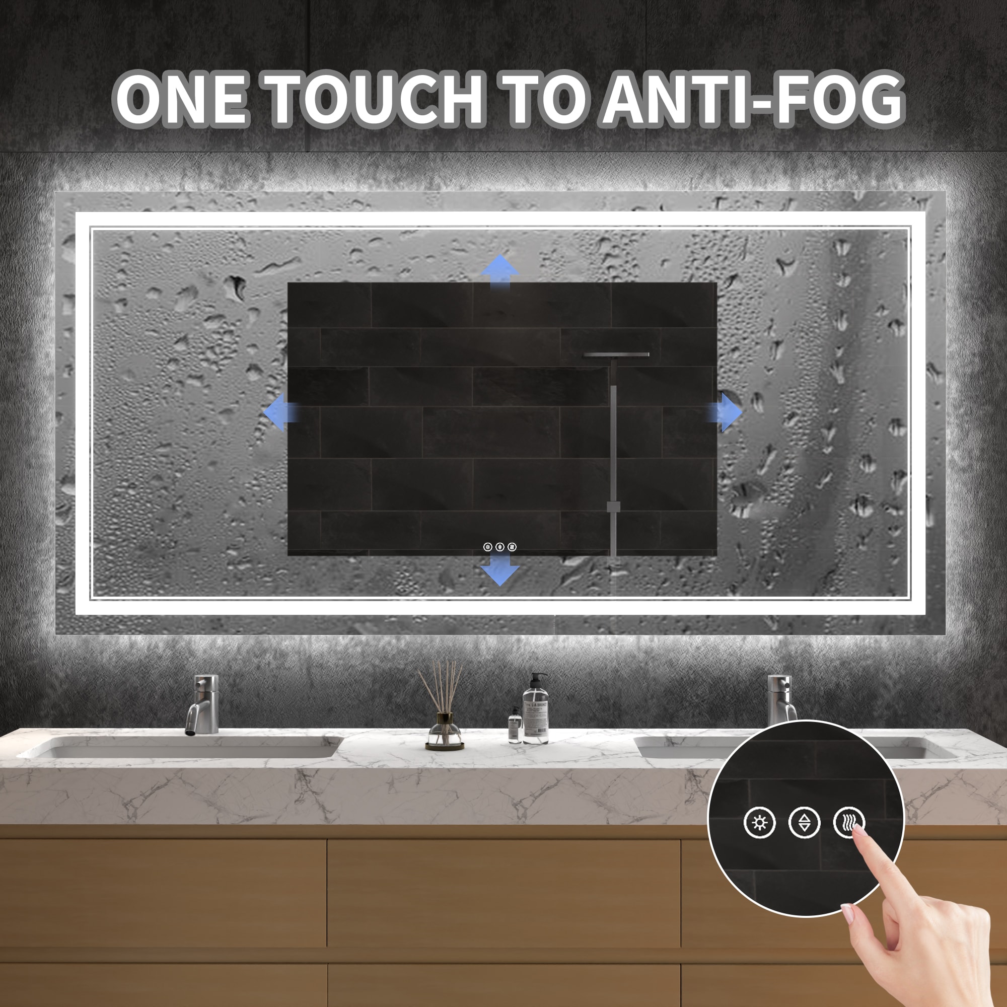 ExBrite EXBM3036V12 Framed-Bath-Mirrors - View #5