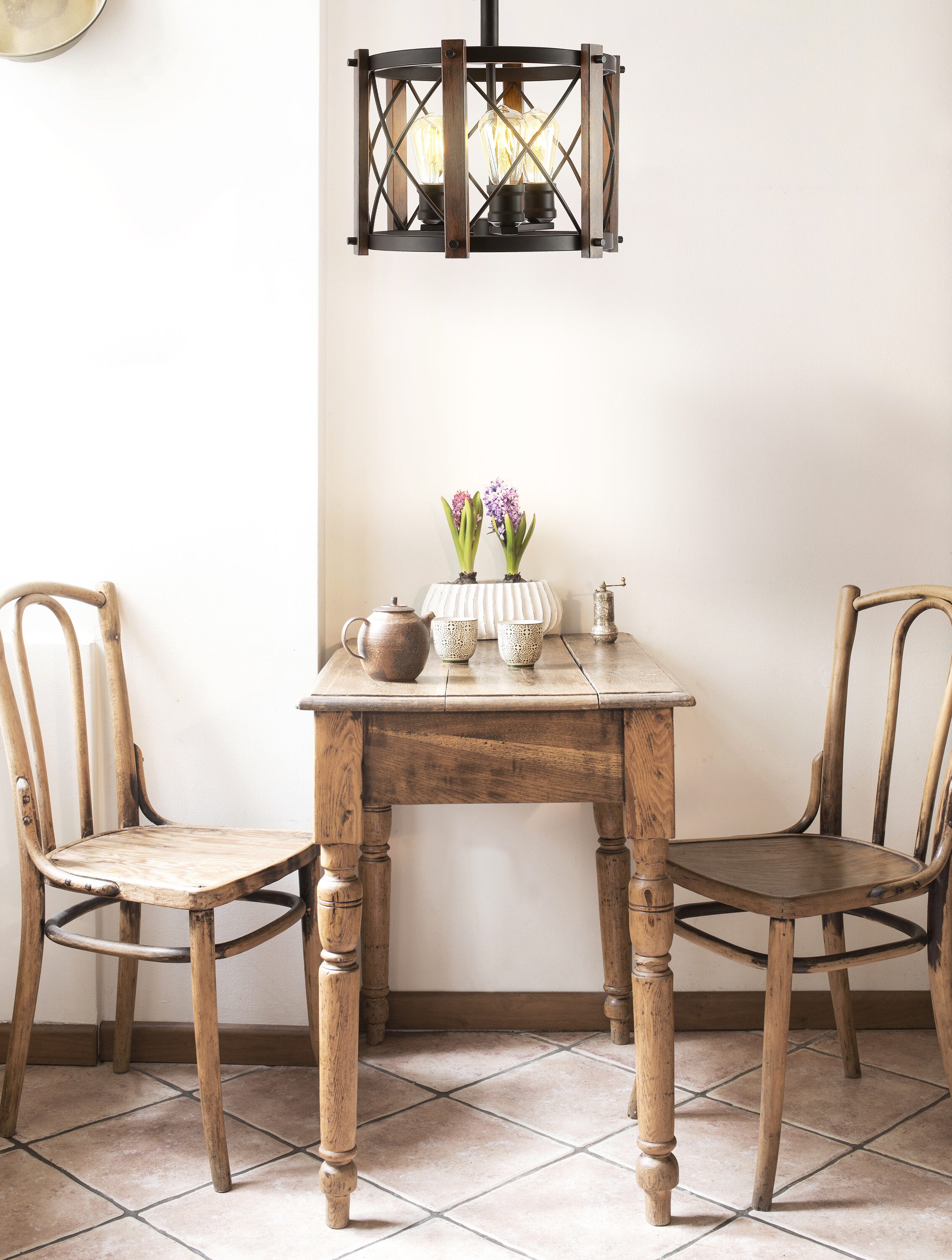 Ferme 14" 3-Light Oil Rubbed Bronze Farmhouse Flush Mount