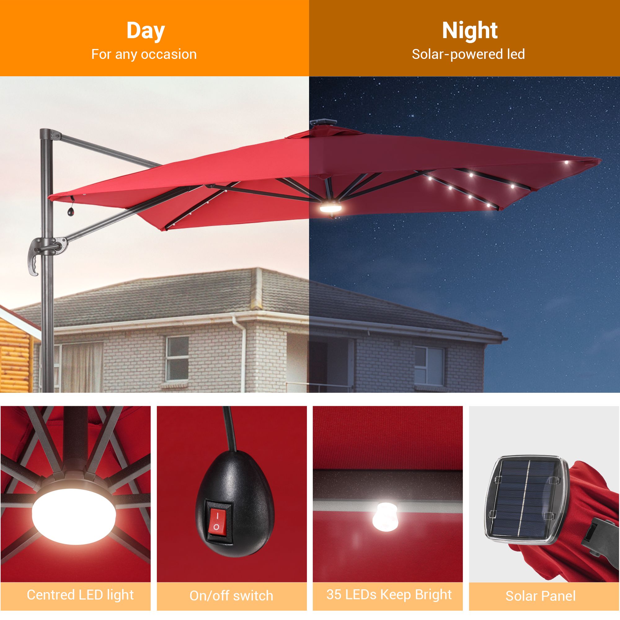 Sonkuki SD-MN108RD-LED Umbrellas-2 - View #6