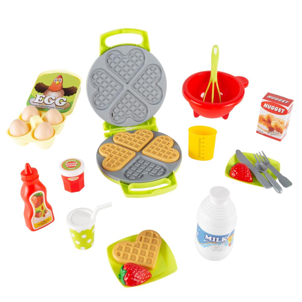 Toy Time Kids Toy Waffle Iron Set with Music and Lights- Fun