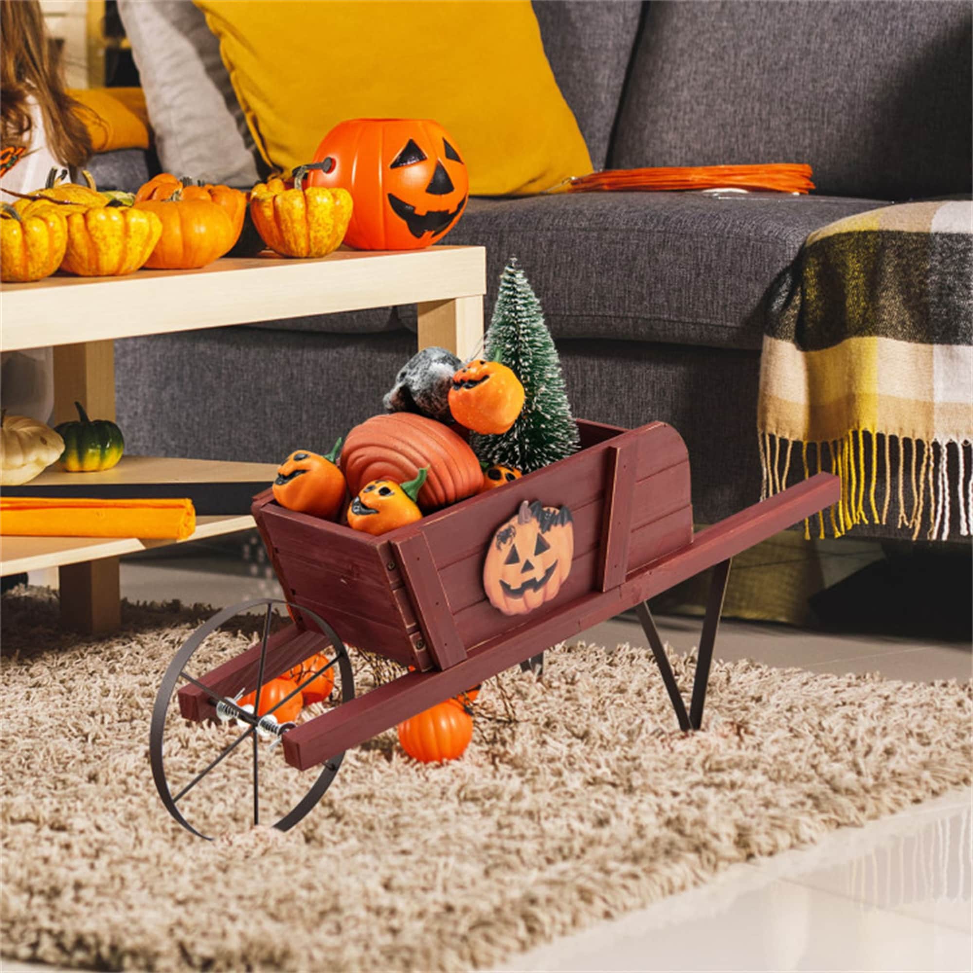 BABOOM BOM-A10022R-CO 10.5-in W x 27.5-in L x 11.5-in H red/ Pine Wood Wood Raised Planter Box