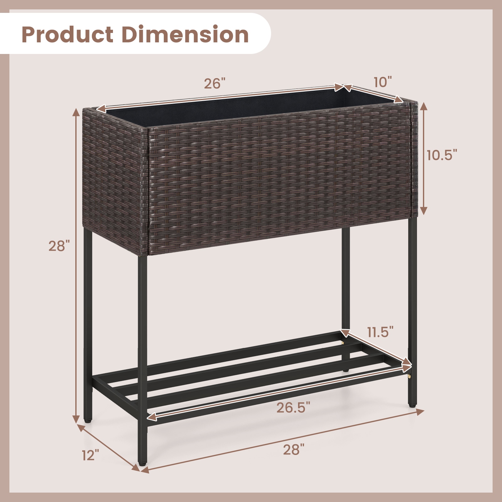 Slickblue D-CO-91727WH Raised-Garden-Beds - View #6