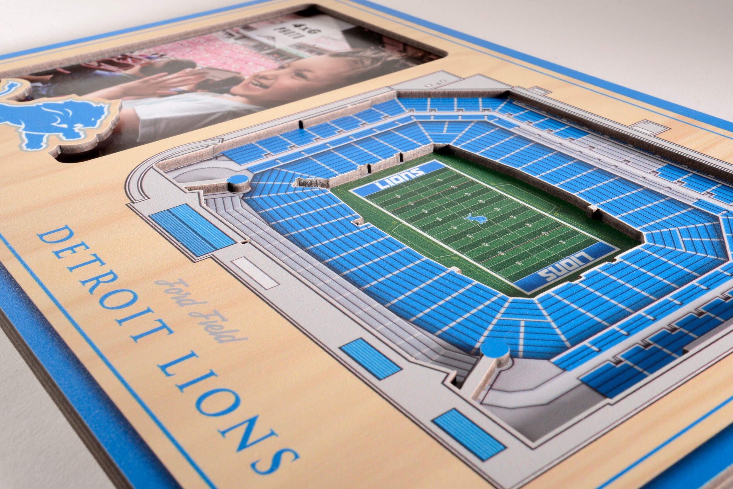 Brown Detroit Lions 3D StadiumViews Picture Frame