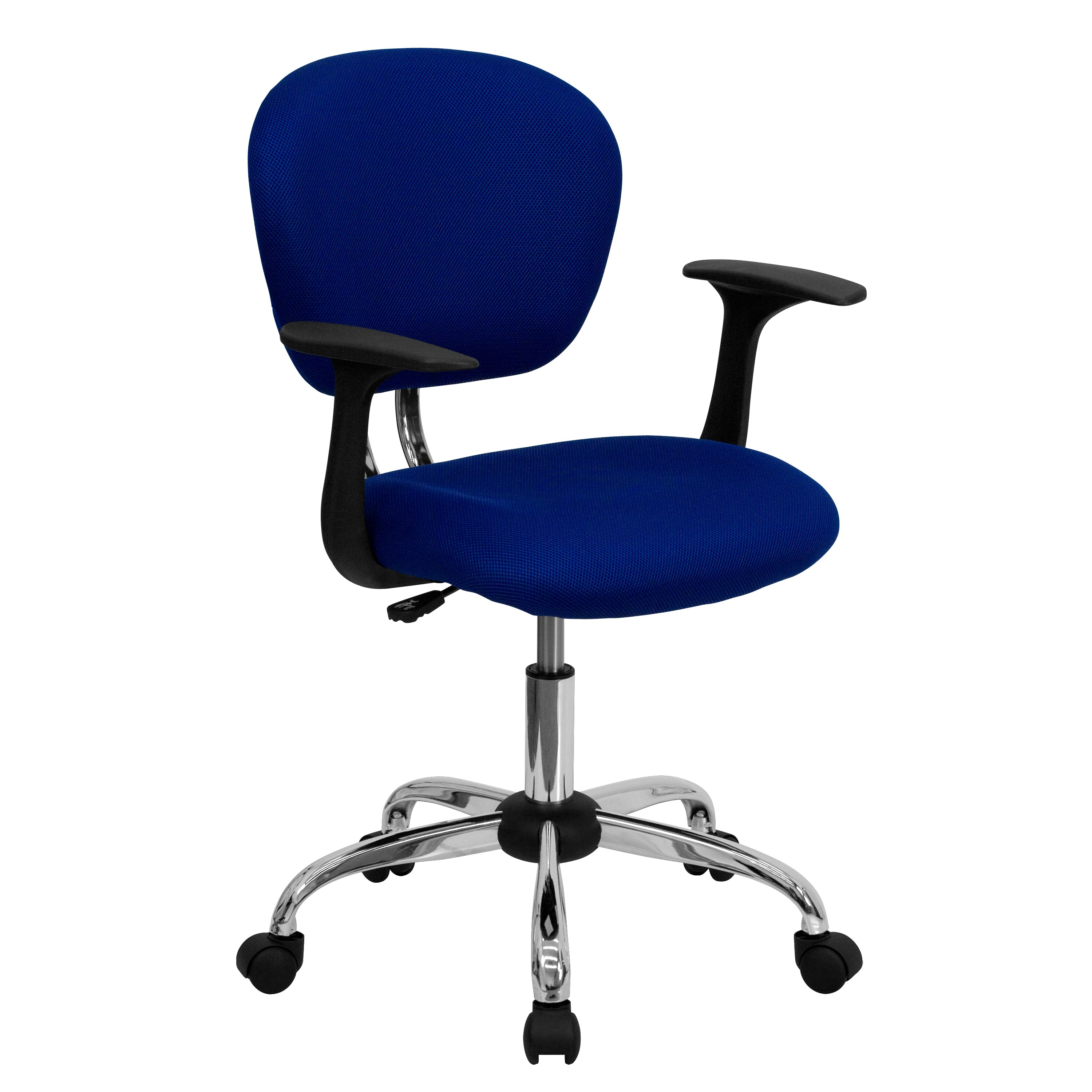 Flash Furniture 847254017763 Beverly Blue Contemporary Adjustable Height Swivel Mesh Task Chair