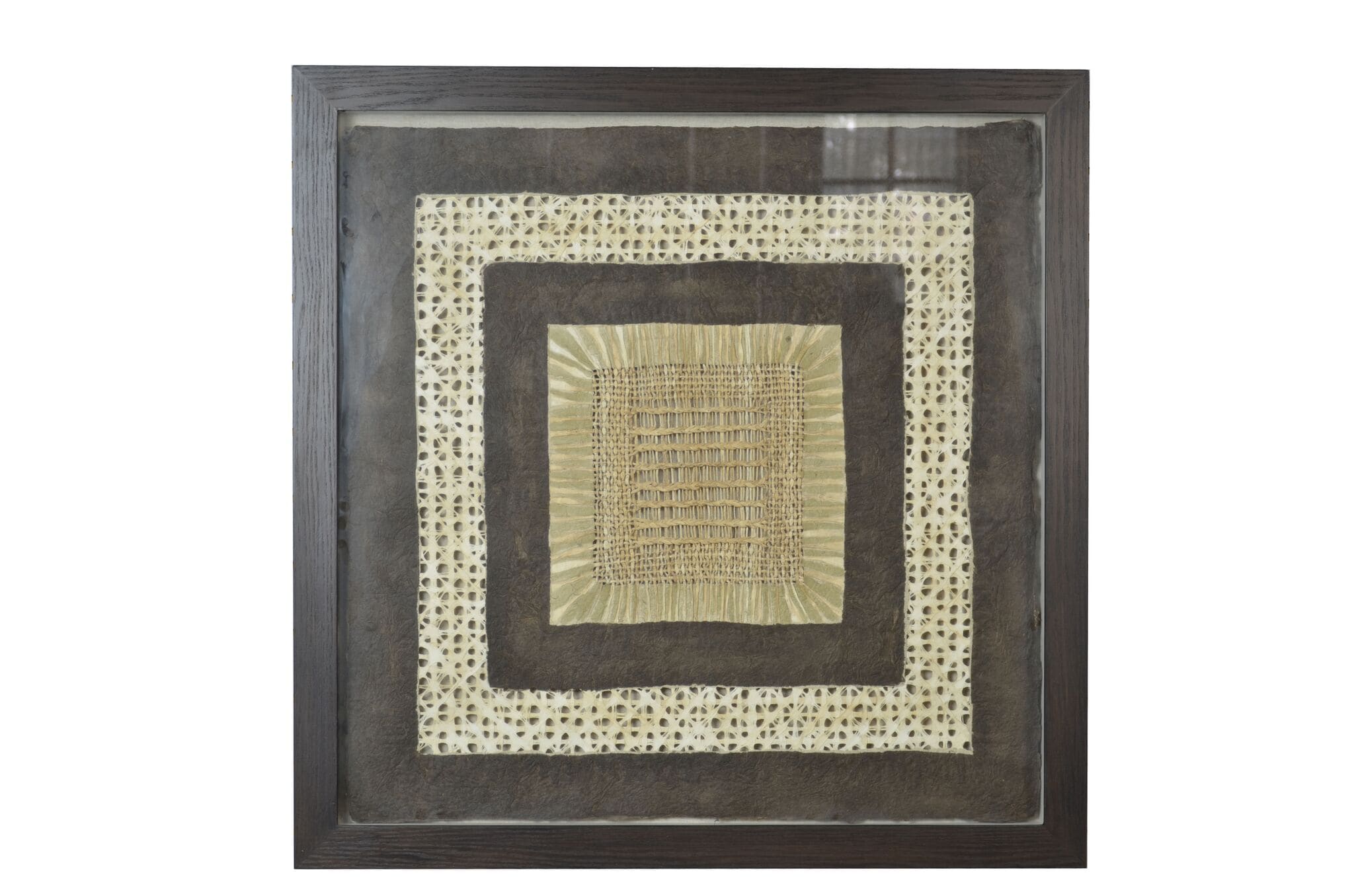 HomeRoots 342824 Brown Wood Framed 35-Inches H x 26-Inches W Asian Wood Shadow box