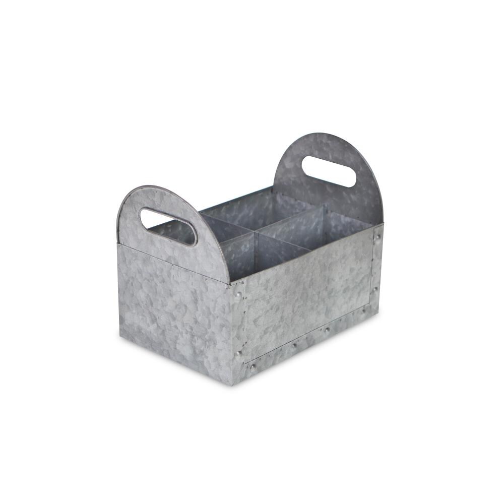 Cheung's FP-4018 Trays and caddies 7-in x 10.25-in Silver 4 Divided Rectangle Serving Caddy