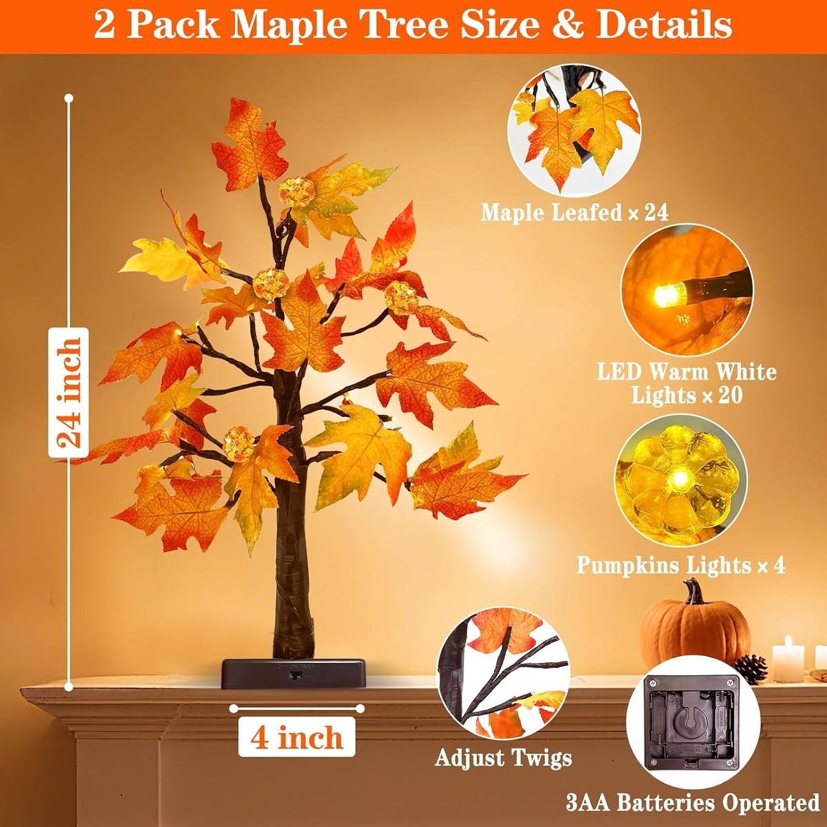ZXQJRAQ JIA1-632BA6 Indoor-Thanksgiving-Decor - View #2