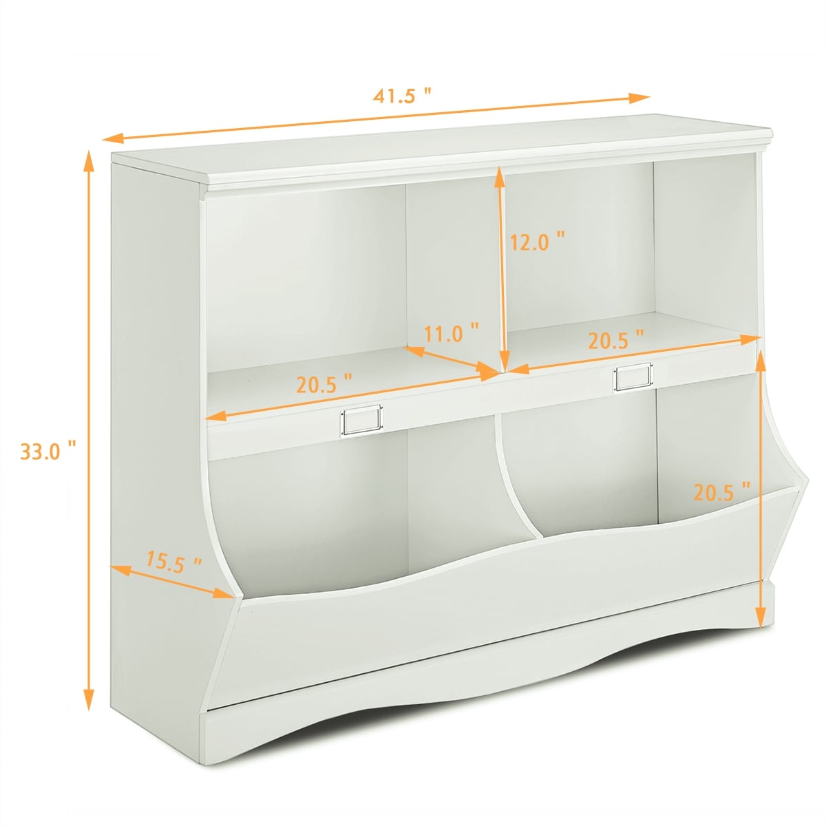 Costway HW57075WH Kids-Bookcases - View #3