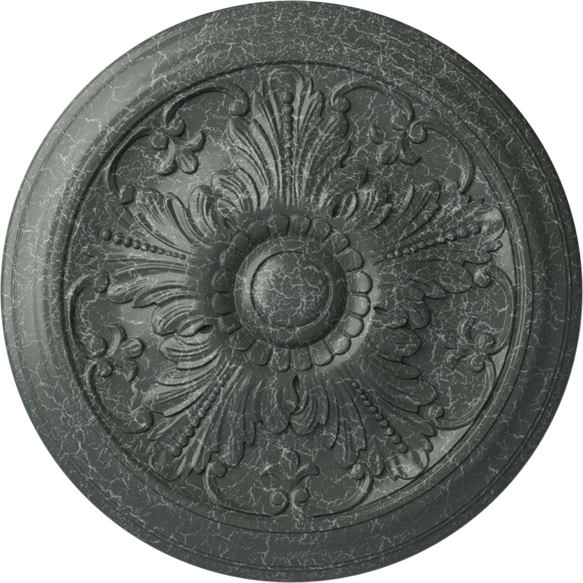 Ekena Millwork CM17VIAGC Vienna 16.875-in W x 16.875-in L Painted Athenian Green Crackle Polyurethane Whole Ceiling Medallion