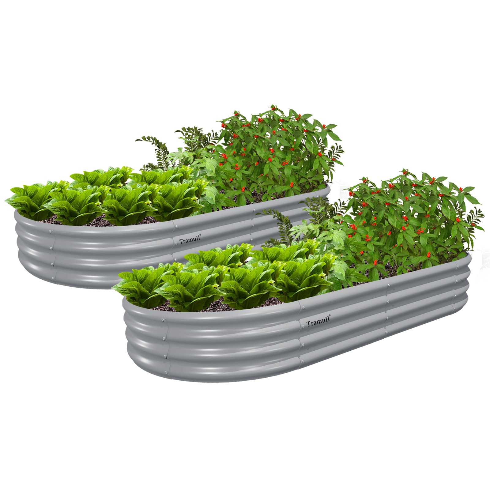 Wildaven MSHC2310 36-in W x 72-in L x 12-in H Silver Galvanized Metal Raised Garden Bed
