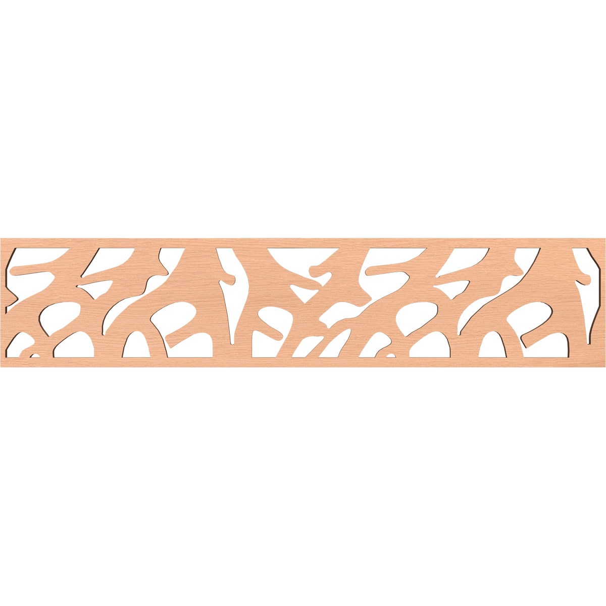 Ekena Millwork MLDB10X46MATAL Manton Fretwork Flat Trim 10-in x 3.9-ft Alder Brown Unfinished 2155907 Pierced Wall Panel Moulding