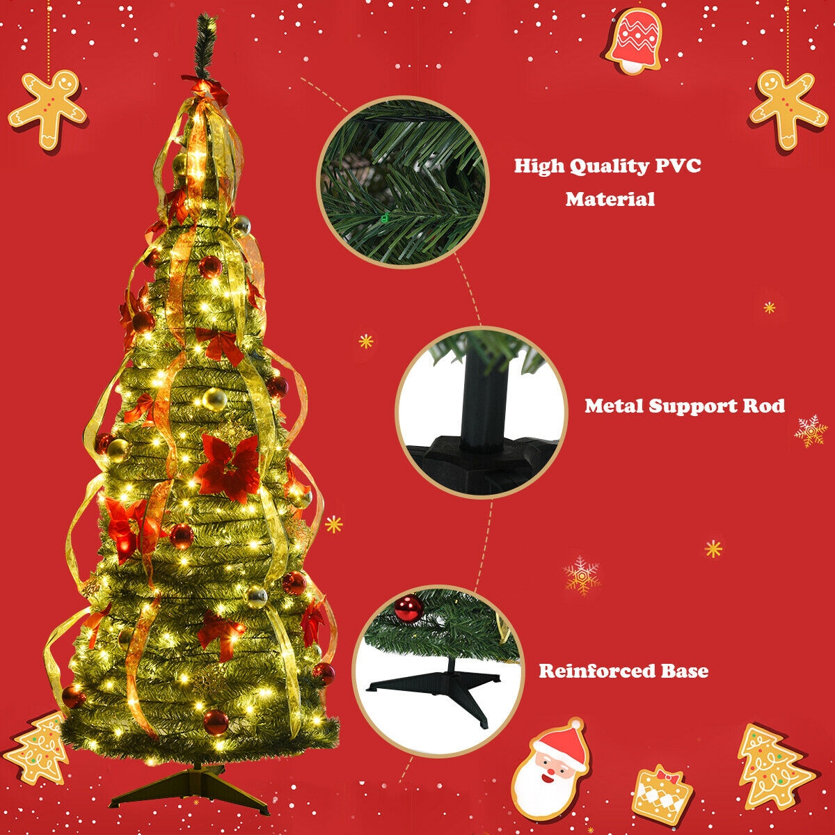 WELLFOR CM-HWY-22050 Artificial-Christmas-Trees - View #8