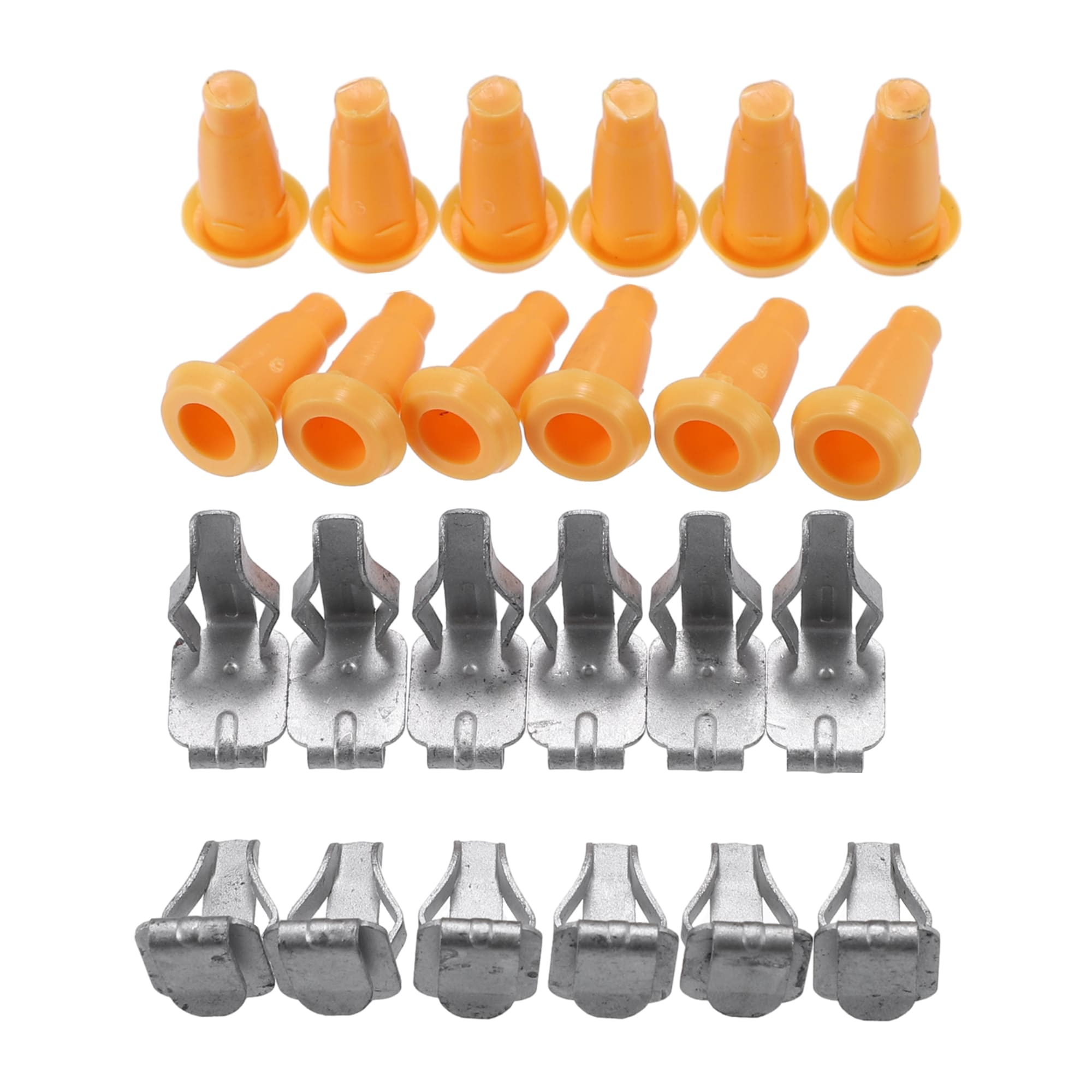 Unique Bargains 24pcs Front Door Panel Frame Plug and Clip for Chevrolet Camaro Nova Impala for Buick Skylark for Oldsmobile for Pontiac Ventura Door Frame Steel Mounting Plug Rubber Retainders