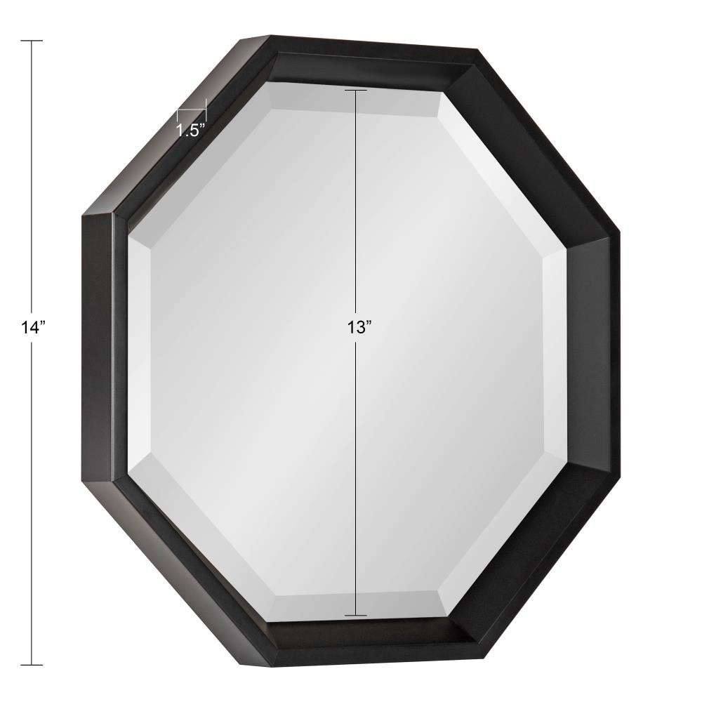 Octagon Black Framed Wall Mirror, Large Octagon Mirror Wall