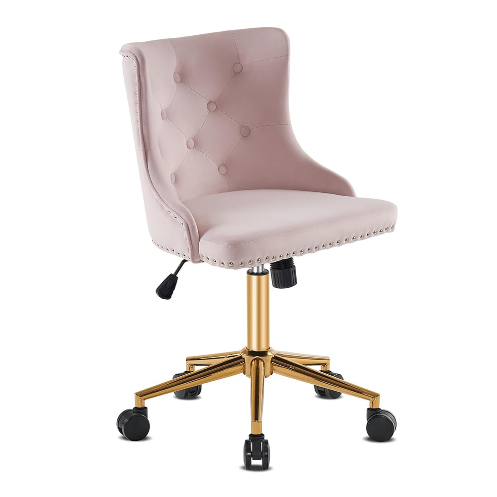 Winado LO1G52002934 Pink Traditional Adjustable Height Swivel Upholstered Task Chair