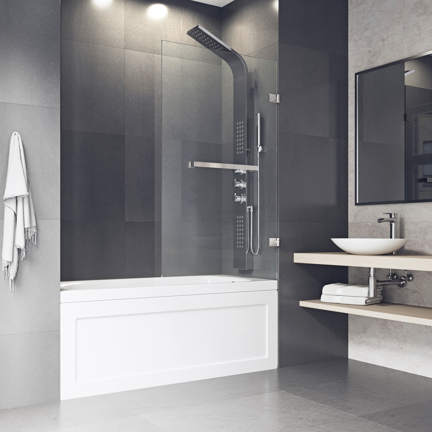 VIGO VG6074STCL3458 Bathtub-Doors - View #6