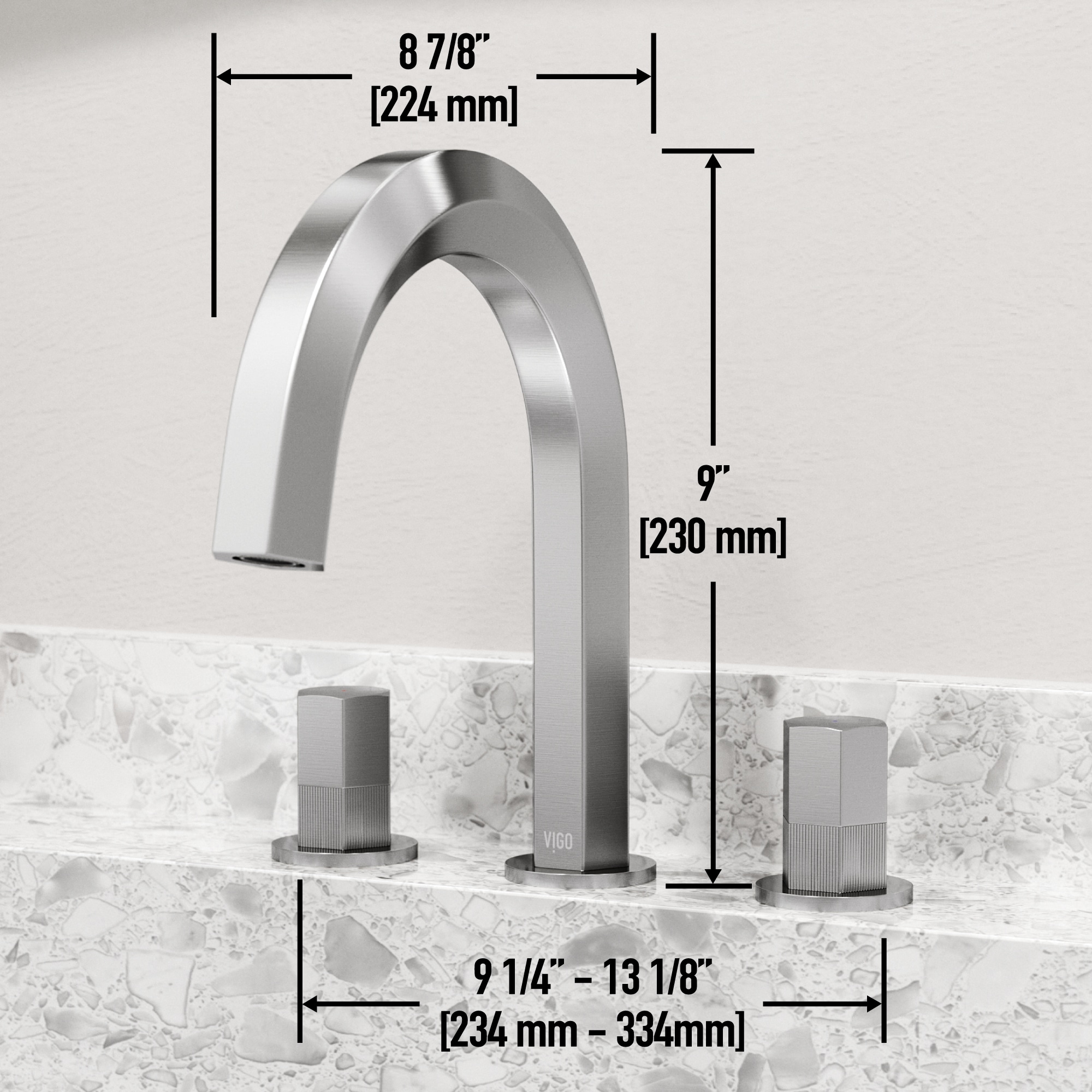 Hart Modern Brushed Nickel 2-Handle Low-Arc Bathroom Faucet