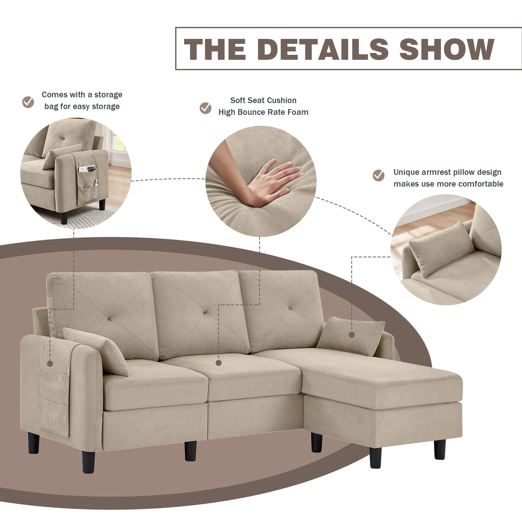 Jarenie YMX23BE Sofas-Loveseats - View #5